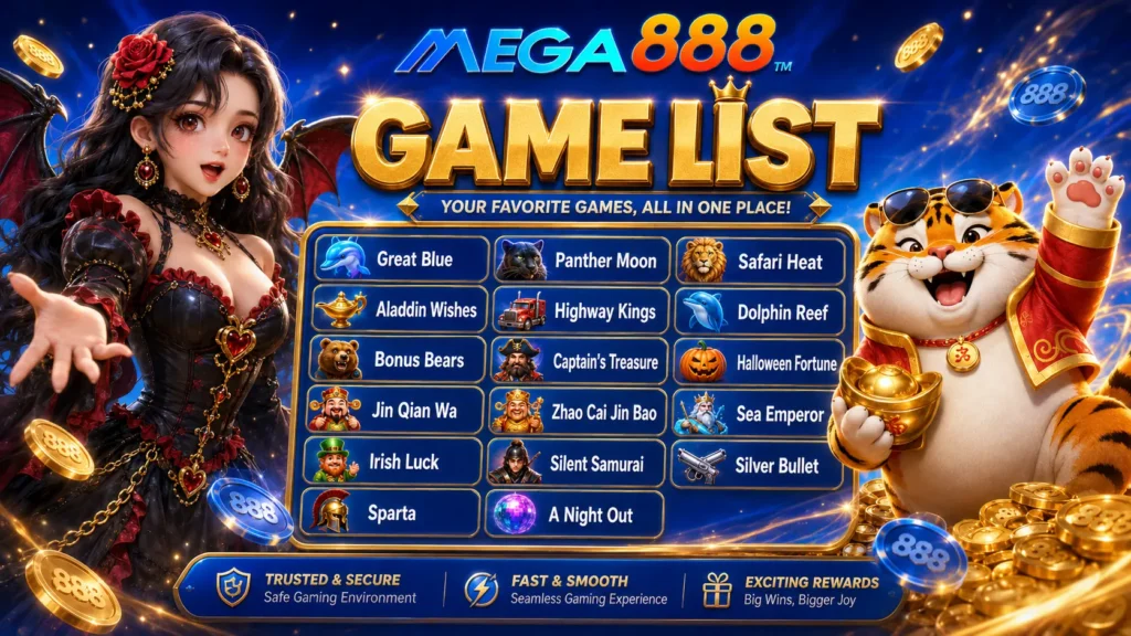 mega888 complete game list